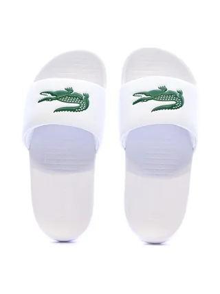 Claquettes Blanc Femme Lacoste Serve Slide 1.0 3