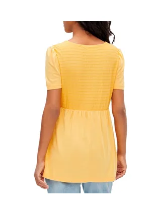 Blouse de Grossesse Jaune Femme Mamalicious Mlina 2