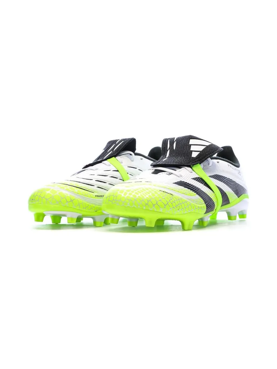 Chaussures de Football Blanc/Vert Homme Adidas Predator League Ft 6