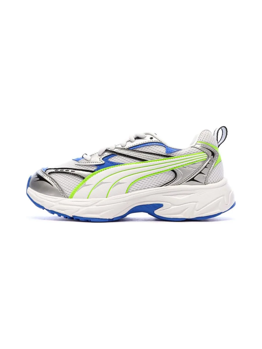 Baskets Blanches/Bleu Garçon Puma Morphic 2