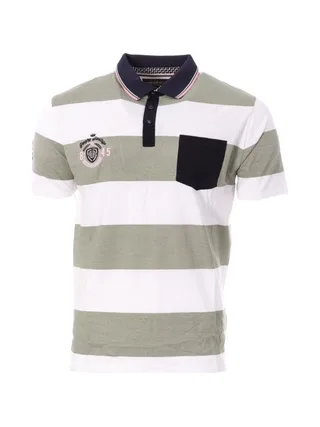 Polo Kaki/Blanc Homme Rugby TOWN 1