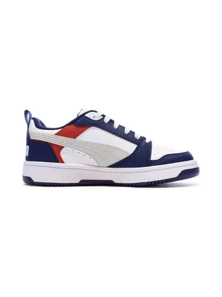 Baskets Marine/Blanc Garçon Rebound Low 2