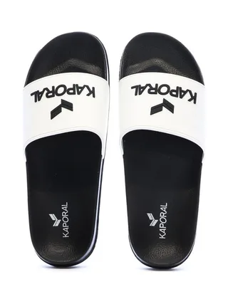 Claquettes Blanc/Noir Homme Kaporal Baporal 3