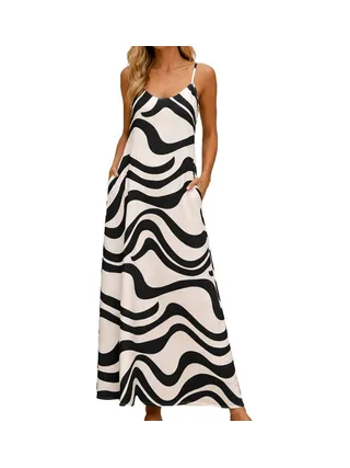 Robe Noir/Beige Femme Vero Moda Lea 1