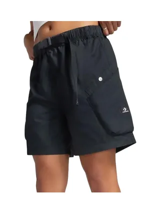 Short Noir Femme Converse Woven 1
