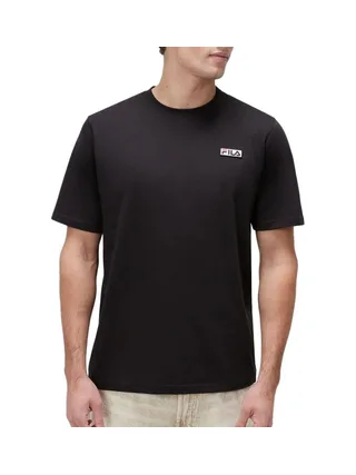 T-shirt Noir Homme Fila Embroidered 1
