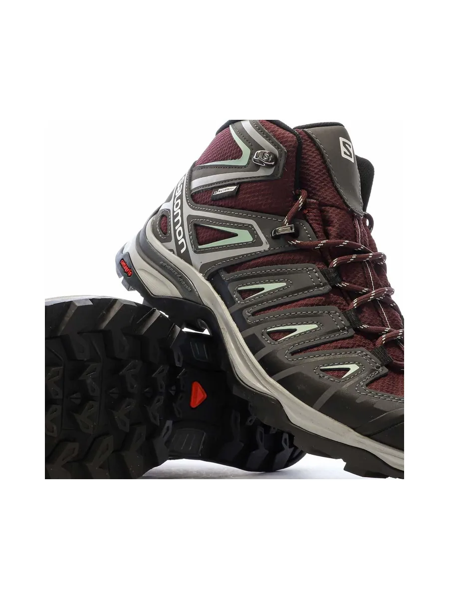 Chaussures de Randonnée Gris/Bordeaux Femme Salomon X Ultra Pi 8