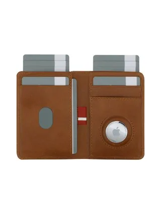 Billund Airtag Slim wallet Tan 2