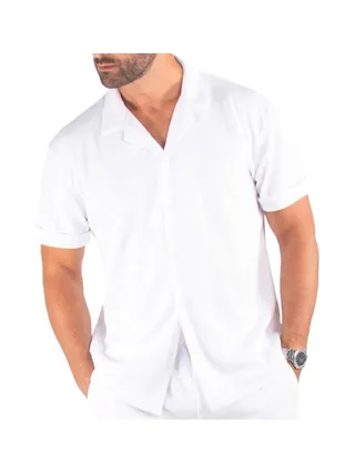 Chemise Manches Courtes Blanche Homme Paname Brothers 1