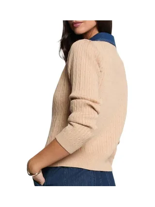 Gilet en maille Beige Femme Morgan Boutons 2