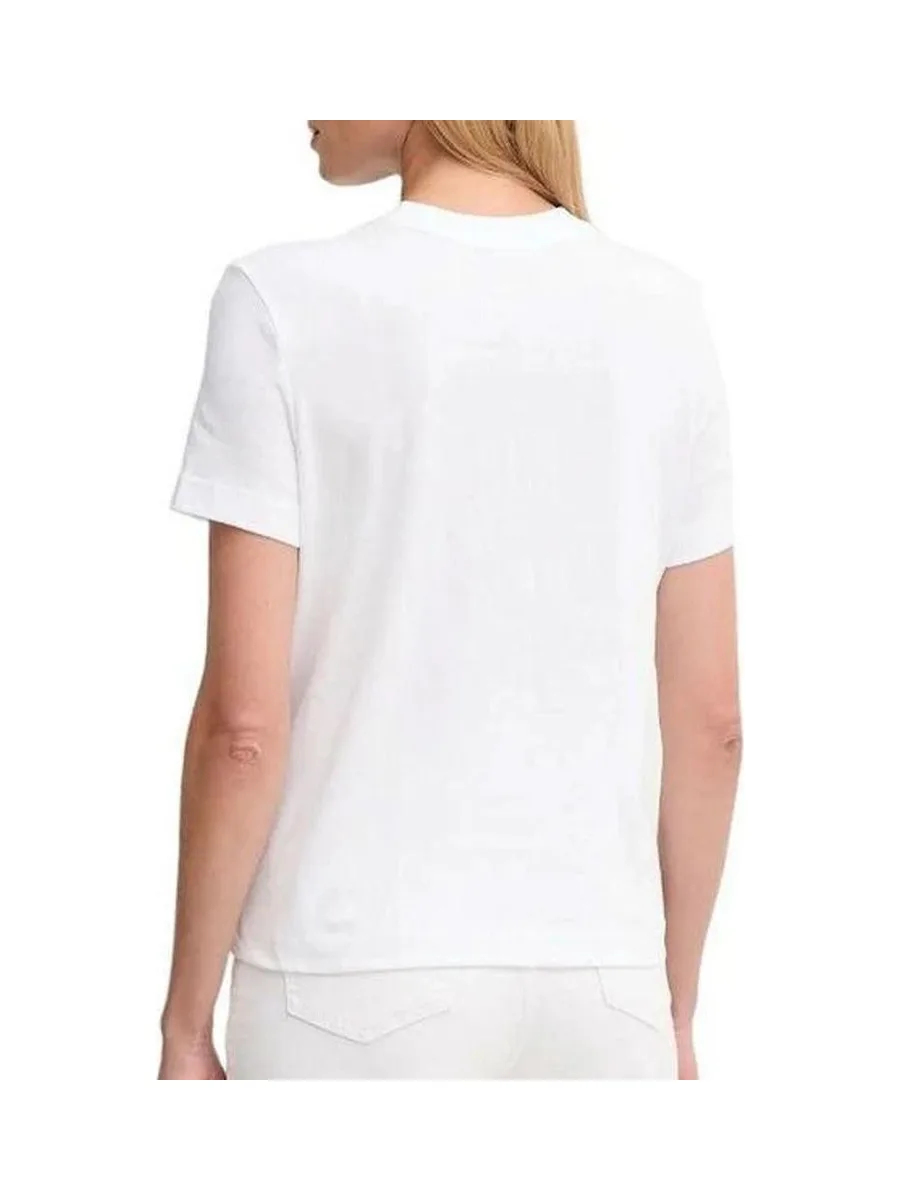 T-Shirt Blanc Femme Calvin Klein Jeans Fitted Script 3