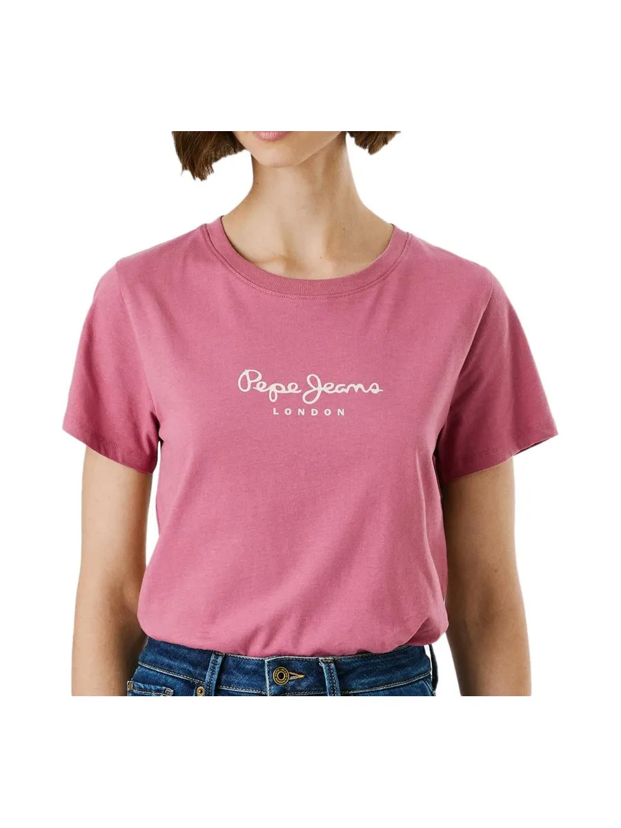 T-Shirt Rouge Femme Pepe jeansNew Virginia 2
