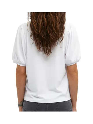 T-shirt Clanc à Manches Bouffantes Femme Vero Moda Jamie 3