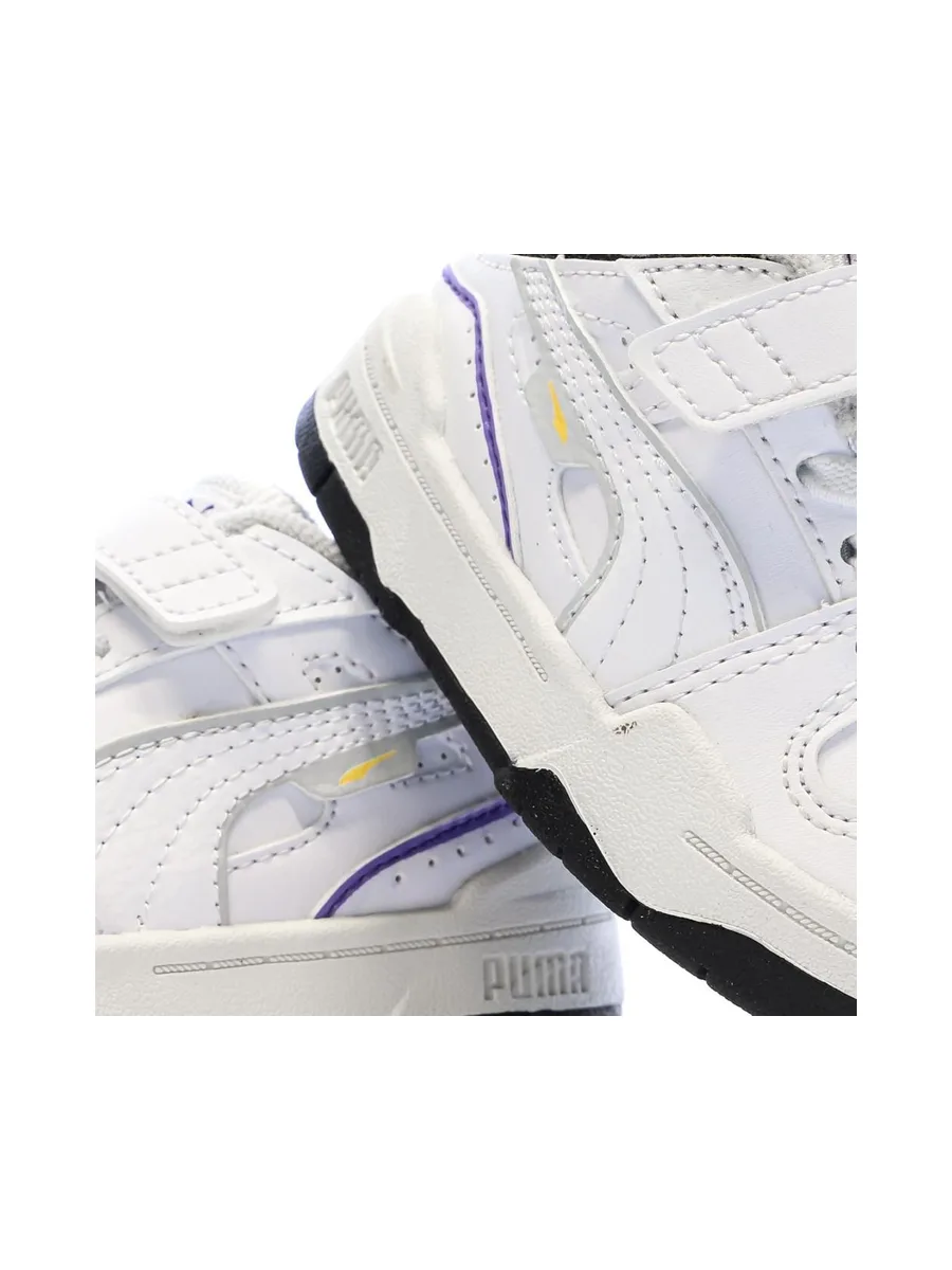 Baskets Blanc/Violet Garçon Puma Slipstream 8