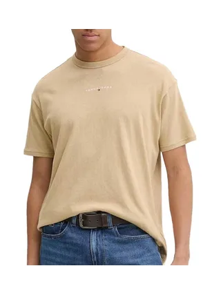 T-Shirt Beige Homme Tommy Hilfiger Linear0 1
