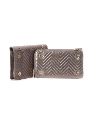 Sac à Bandoulière Gris Métallique Femme Stella Green Chevron 3