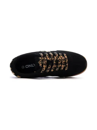 Baskets Noires/Léopard Femme Only Star 4
