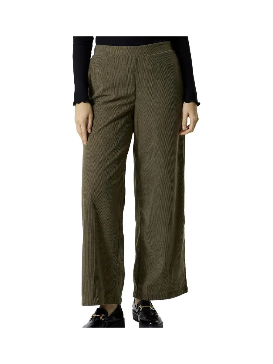 Pantalon en Velours Vert Foncé Femme Vero Moda Melly 2