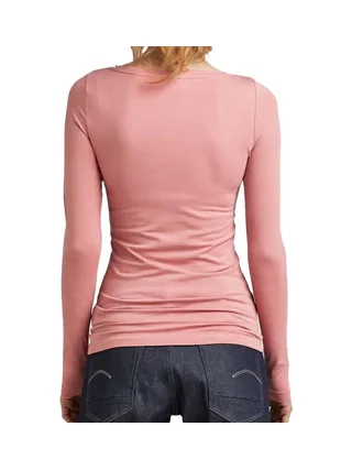 T-shirt Manches Longues Rose Femme G-Star Base R 2