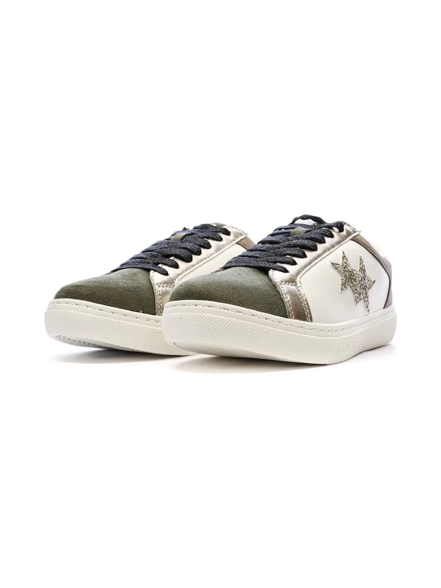 Baskets Blanches/Camel Femme Only Star 7