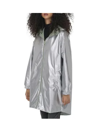 Coupe vent à capuche réversible Vert/Argent Femme Only Fry 3