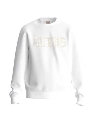 Sweat Blanc Homme Guess Beau Cn Fleece 1