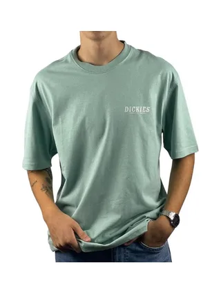 T-shirt Vert Homme Dickies Script Blue Surf 1