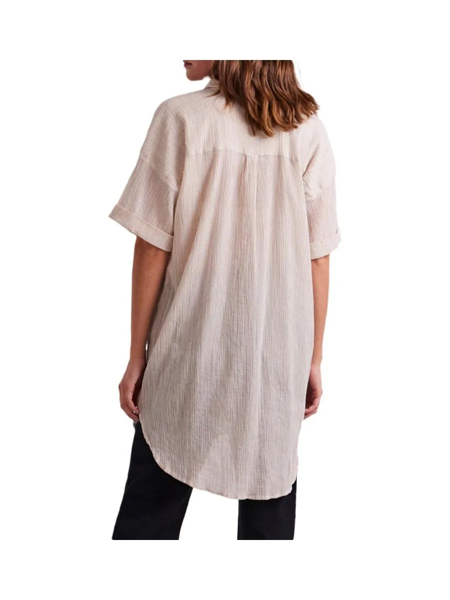 Chemise Beige à rayures Femme Pieces Terra 2