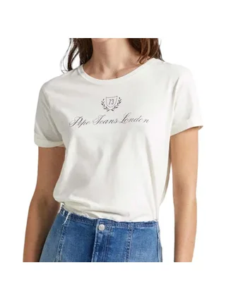 T-shirt Écru Femme Pepe Jeans Vivian 1
