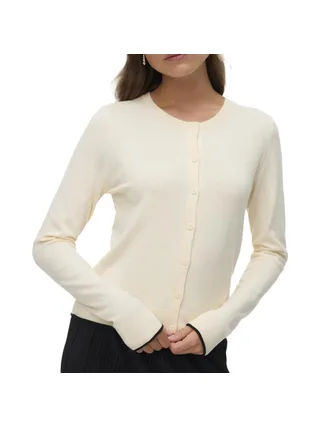 Pull Écru Femme Vero Moda Cardigan Boo 1