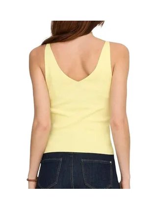 Débardeur en Maille Jaune Femme JDY Nanna 15180497 2