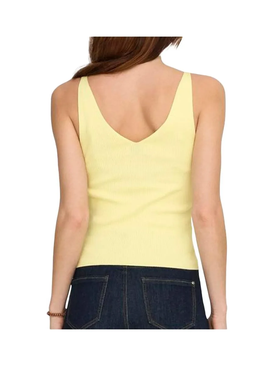 Débardeur en Maille Jaune Femme JDY Nanna 15180497 2