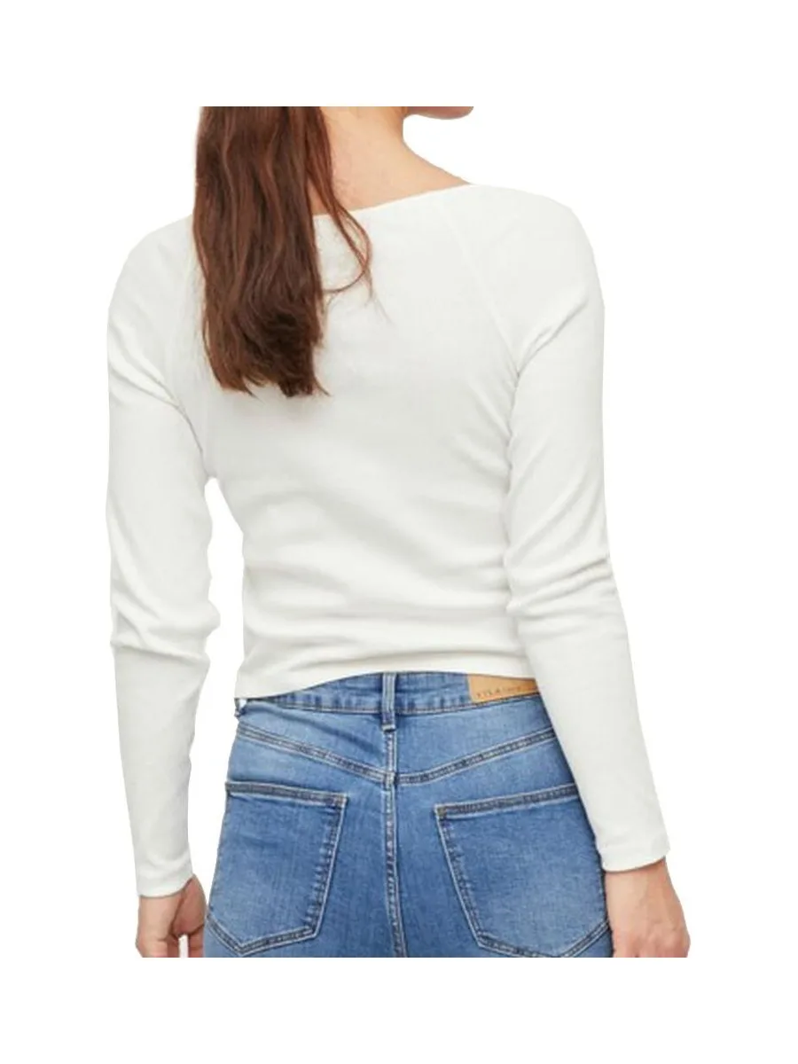 Top manches longues Écru Femme Vila Inny 3