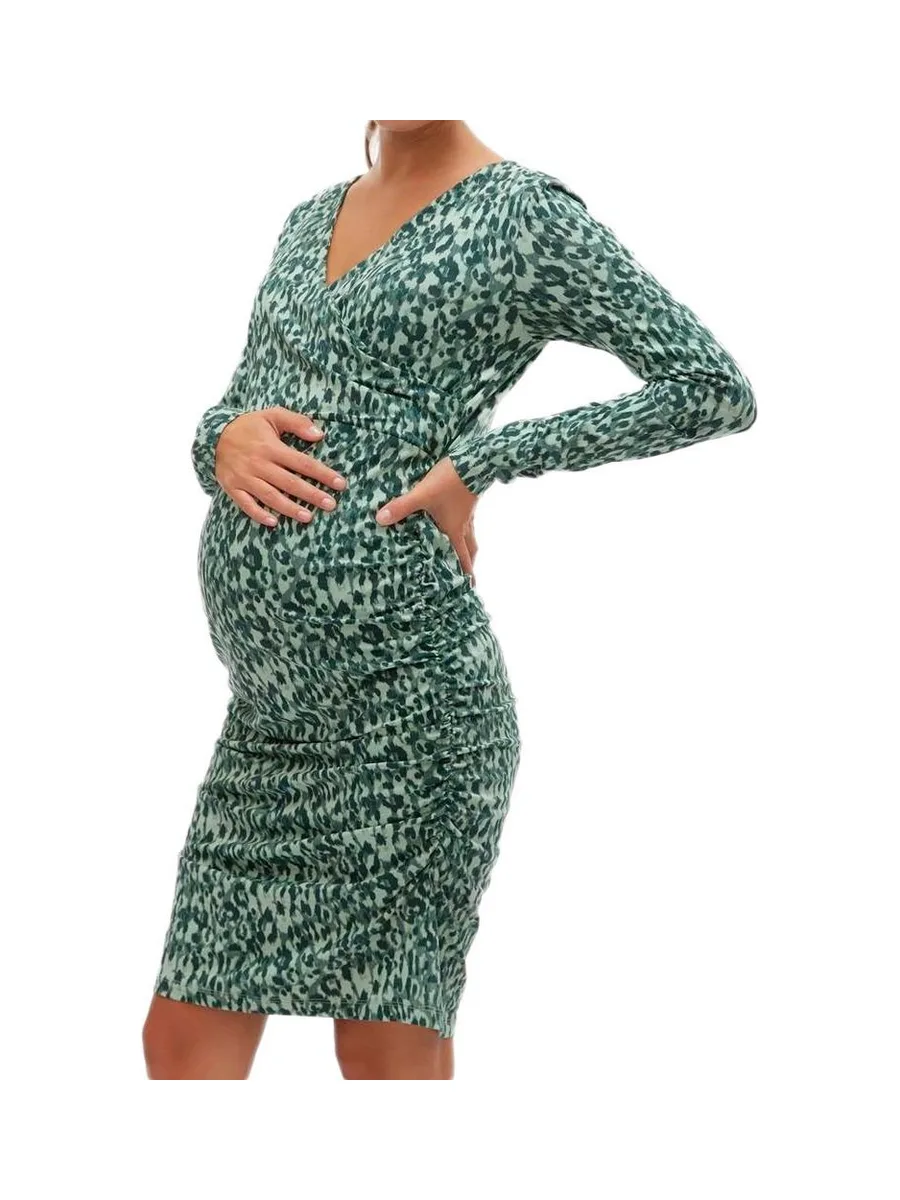 Robe de Grossesse Verte Femme Mamalicious Lebba 2