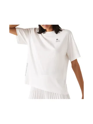 T-shirt Blanc Femme Lacoste Farine 1