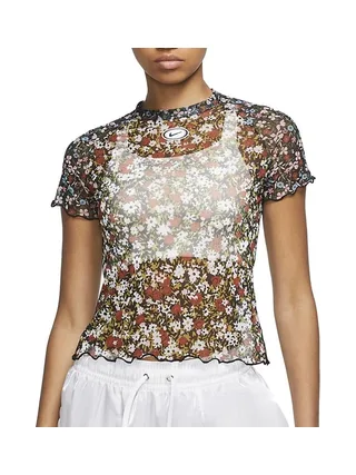 Croc Top Vert à motifs floraux Femme Nike Mesh AOP 1