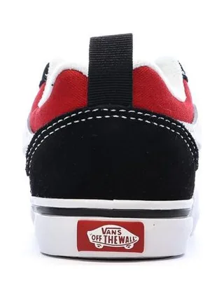 Baskets Noir/Rouge Enfant Vans Knu Skool Elastic 3