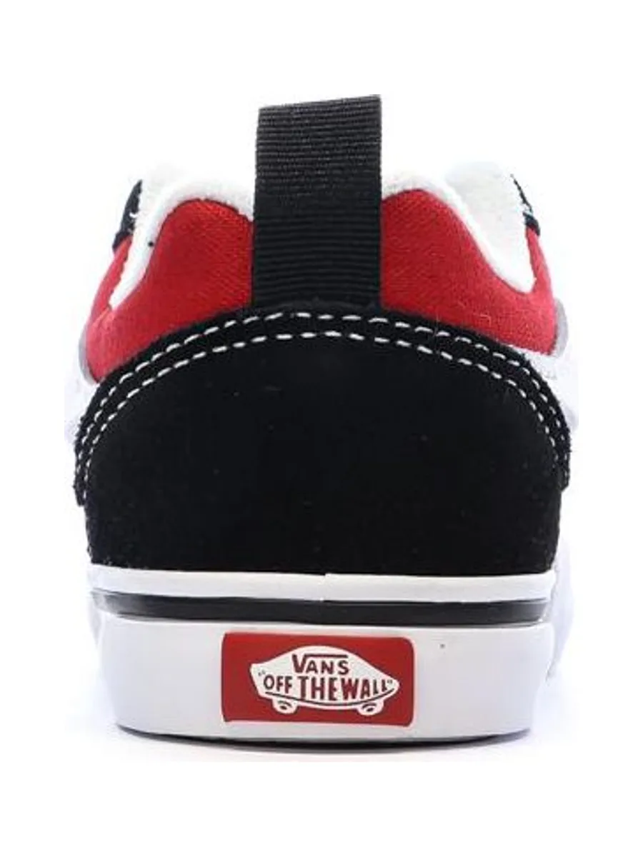 Baskets Noir/Rouge Enfant Vans Knu Skool Elastic 3