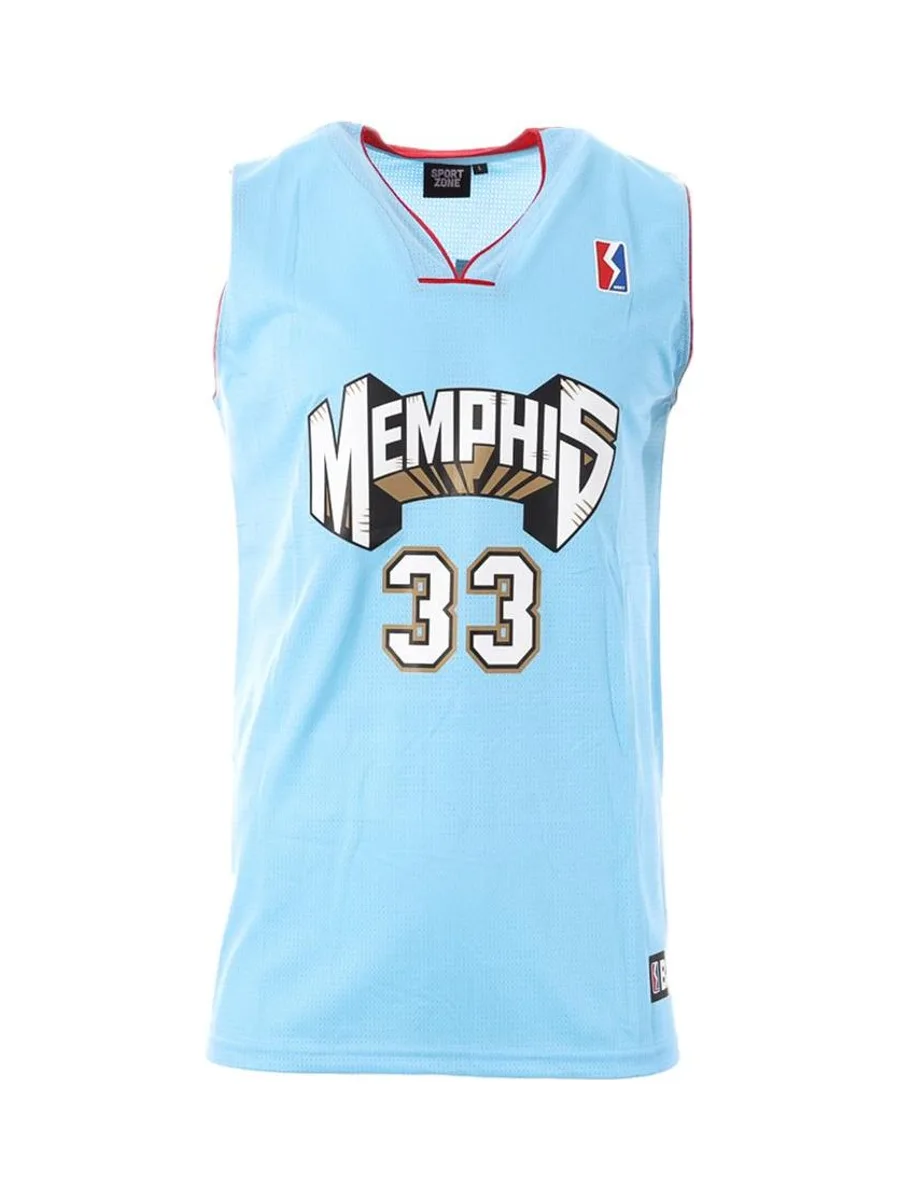 Memphis Maillot Bleu Homme Sport Zone Tank 2
