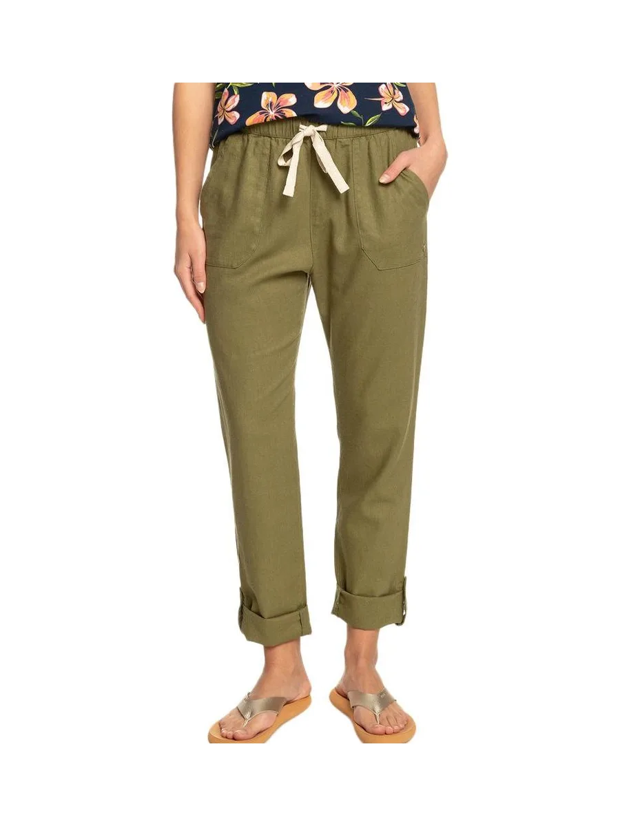 Pantalon fluide Kaki Femme Roxy The Seashor 2