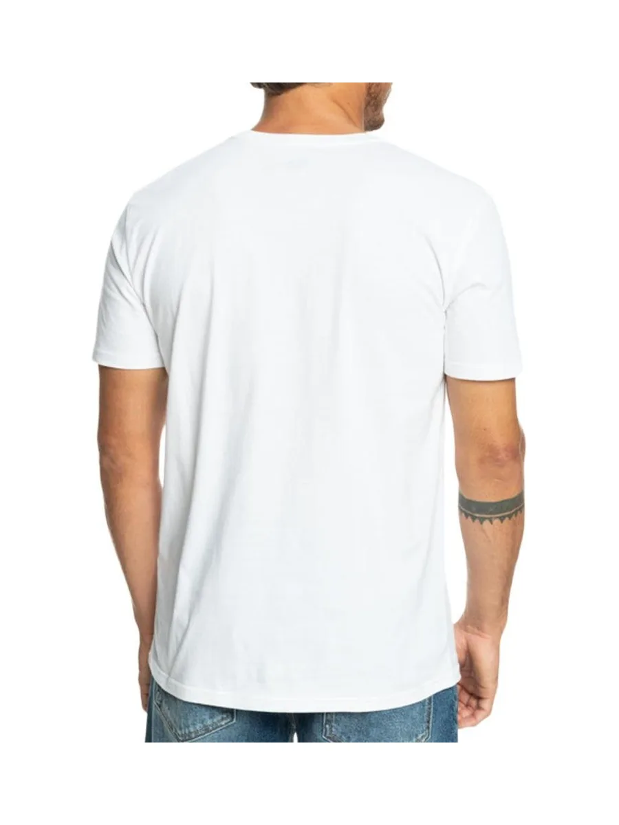 T-Shirt Blanc Homme Quiksilver Warpedframes 3