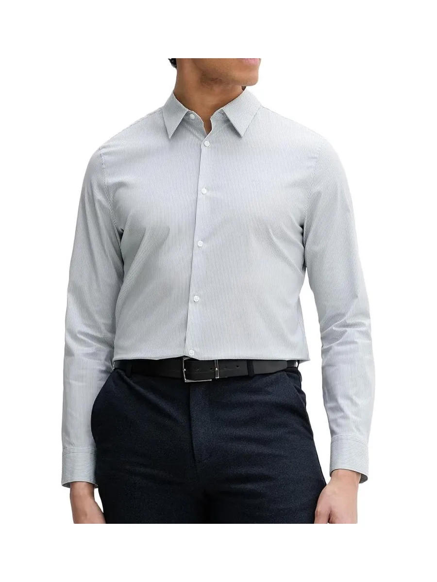 Chemise Rayures Slim Bleu clair Homme Calvin Klein Jeans Stripe Stret 2