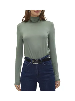 T-Shirt Col Roulé Vert Femme Vero Moda Alberte 1
