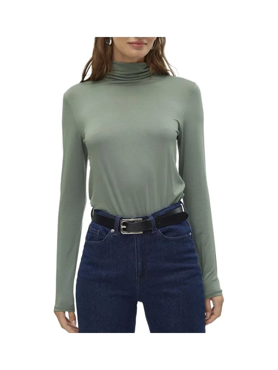 T-Shirt Col Roulé Vert Femme Vero Moda Alberte 2