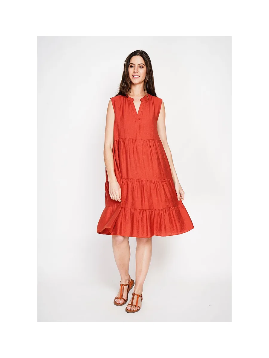 Robe col tunisien gaufrée à étages S/M 13