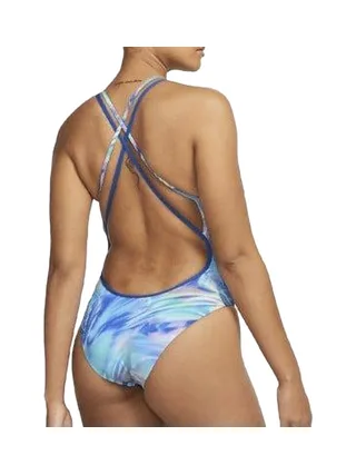 Maillot de bain 1 pièce Bleu Femme Nike Spiderback 2