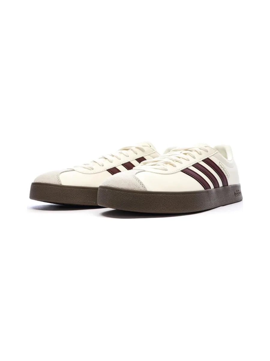 Baskets Beiges/Rouges Homme Adidas Vl Court 2.0 6