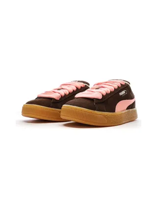 Baskets Marron/Rose Femme Puma Suede XL 6
