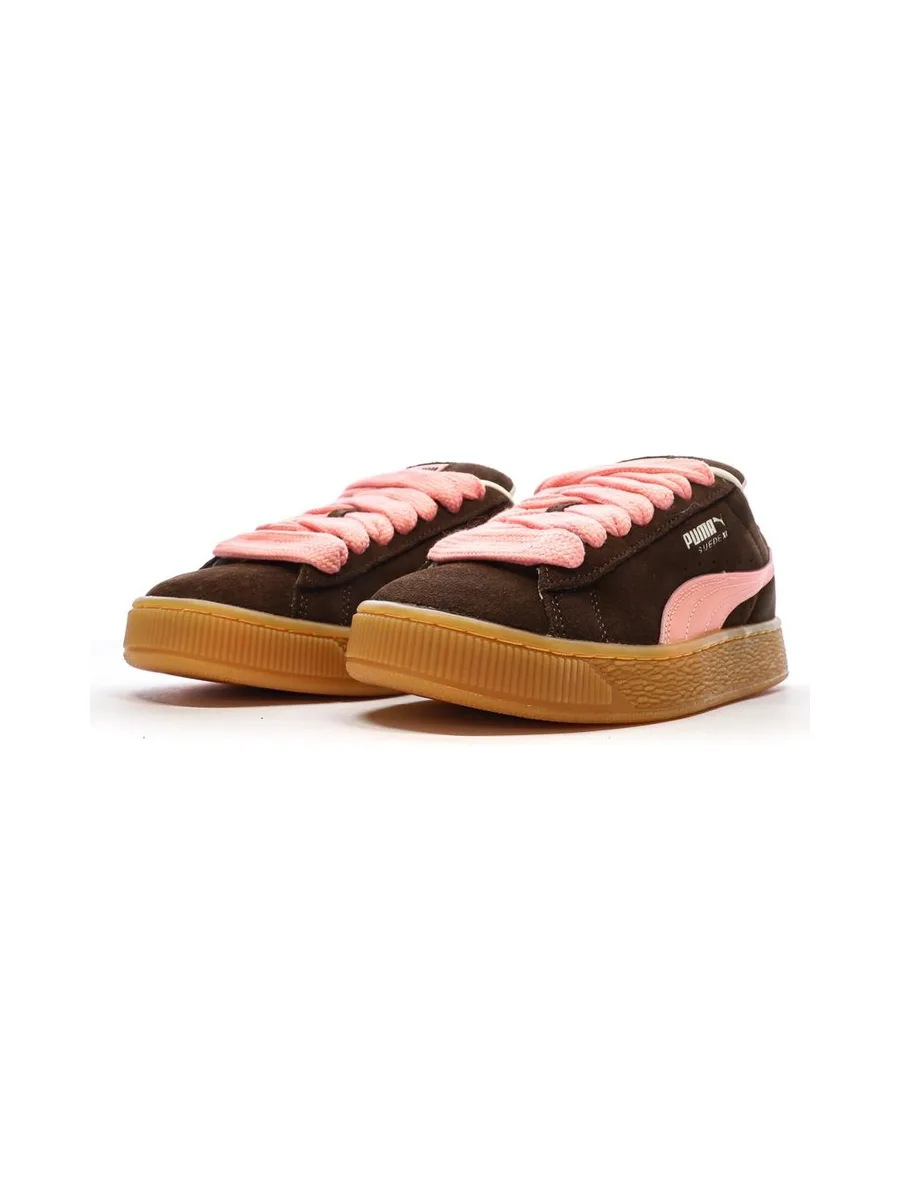 Baskets Marron/Rose Femme Puma Suede XL 7
