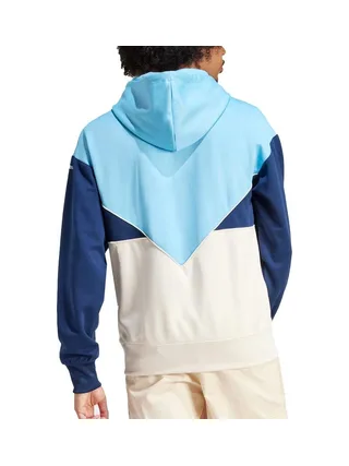 Sweat à Capuche Bleu/Beige Homme Adidas Poly 2